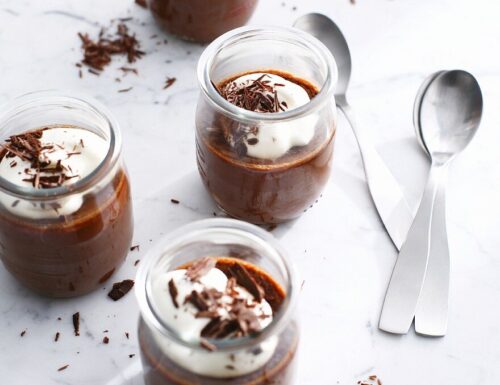PANNA COTTA VEGAN AL CIOCCOLATO senza colla di pesce uova lattosio RICETTA DOLCE AL CUCCHIAIO gluten free